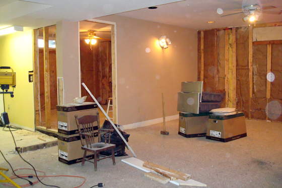 Basement demo in progress