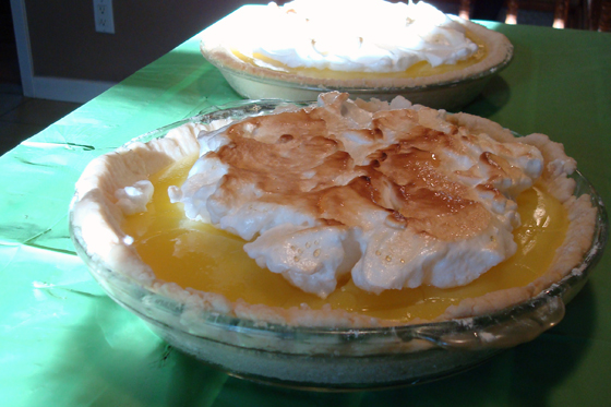 Mom's lemon meringue pies