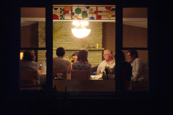Family gathered around the table