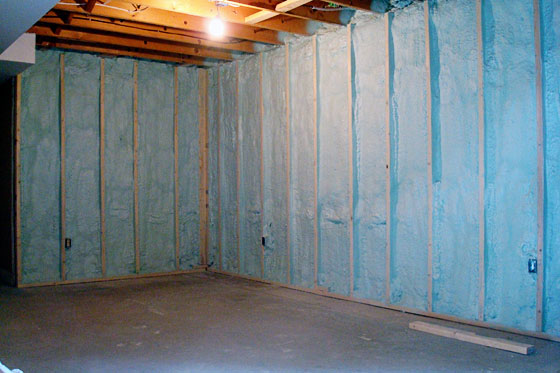 Spray foam insulation