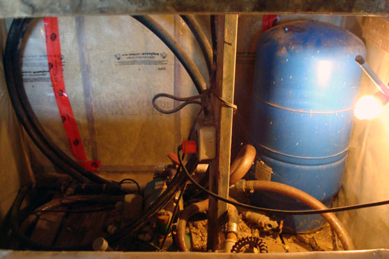Old pressure tank and jet pump