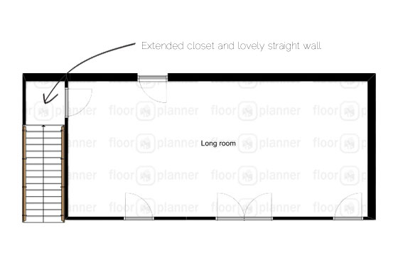 longroomcloset2 Floorplan for extending a closet