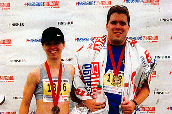 Matt and I post marathon