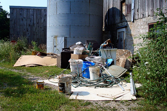 garbagebarn1 Garbage pile by the barn