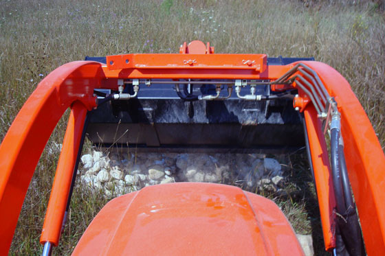 Dumping a front-end loader