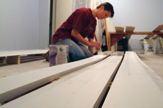 Painting baseboard