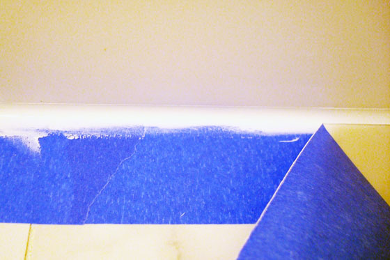 Caulking with painters tape