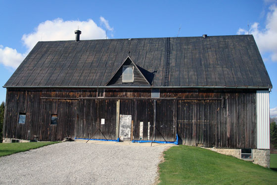 Wood barn with dormer