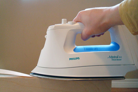 Ironing veneer edging