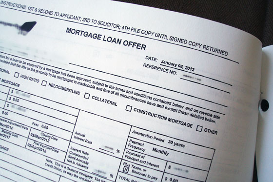 Mortgage Loan Offer paperwork