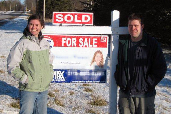 Sold real estate sign