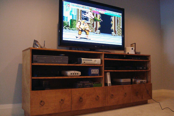 TV cabinet for vintage video game systems