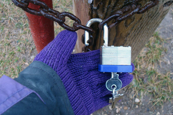 Open padlock