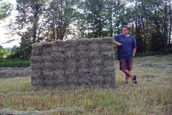 Large rectangle hay bale
