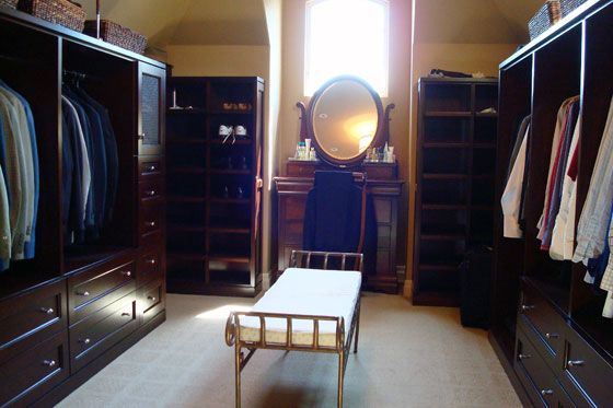 Walk in closet with built-ins