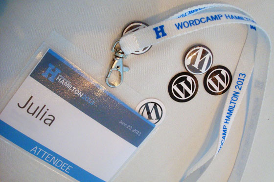 Word Camp name badge