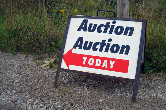 Auction sign