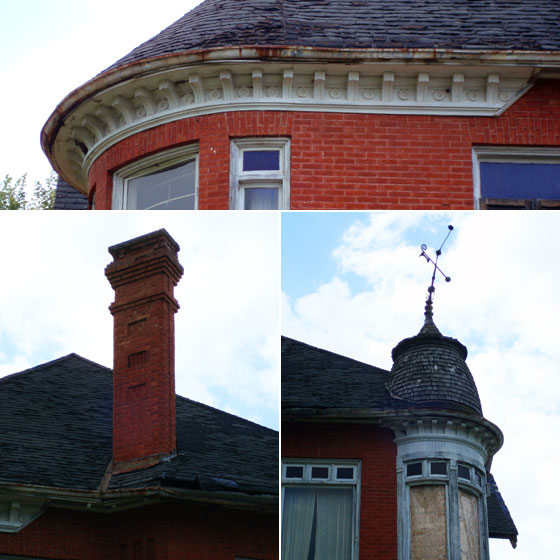 Details on a historic brick house