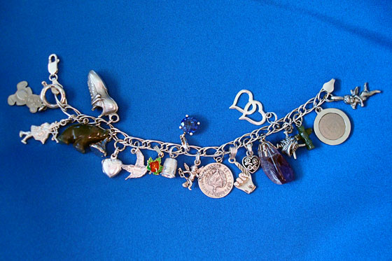 Silver charm bracelet