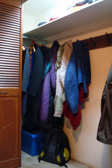 Closet with different storage options