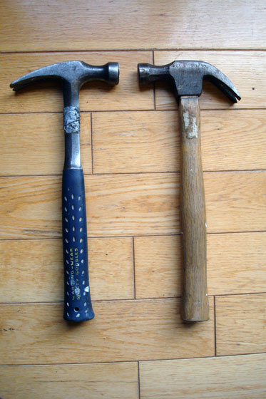 Hammers comparison: Estwing versus basic wood handled hammer