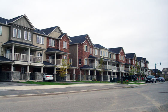 Suburban town homes