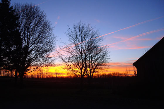 Fall sunrise in the country