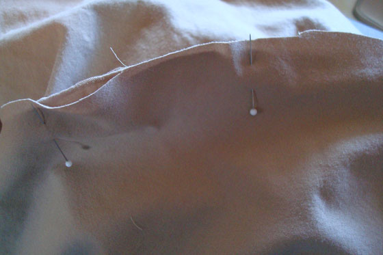 Upholstering a round foot stool