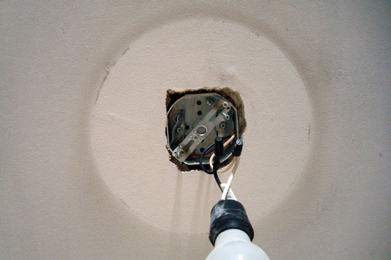 Dirty ceiling before painting