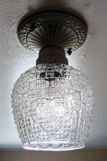 Cut glass light fixture