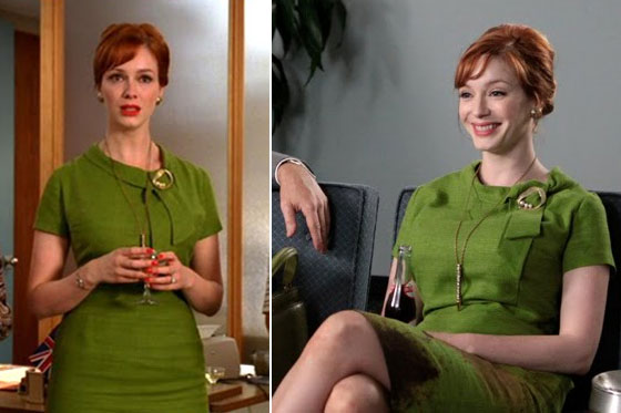 Joan's green dress