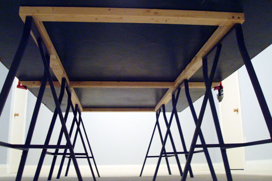 Frame for the underside of a pingpong table