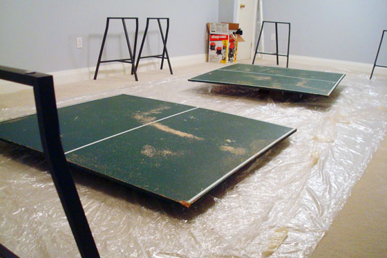 Ikea Lerberg legs for a pingpong table