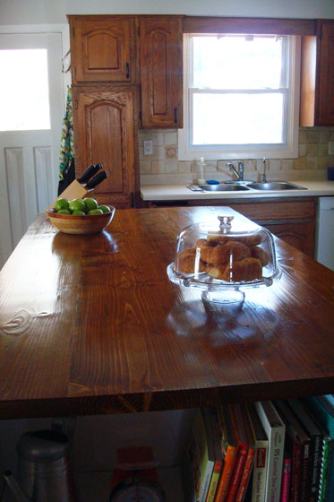 DIY wood countertop 1 year later