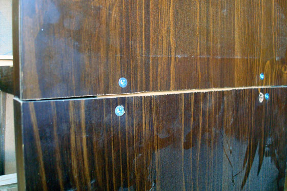 Attaching two night stands to make a dresser