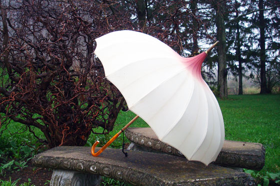 Vintage pagoda ombre umbrella