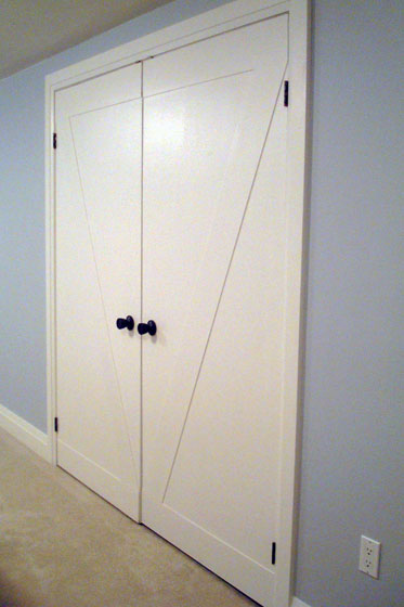 Slab doors become barn doors