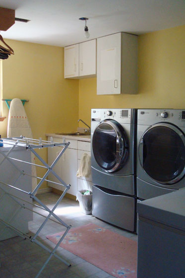 Laundry room before