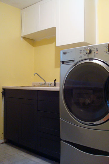Laundry room cabinet makeover