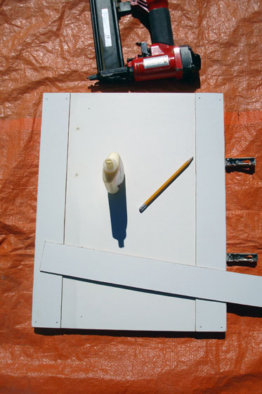 Adding shaker trim to cabinet doors