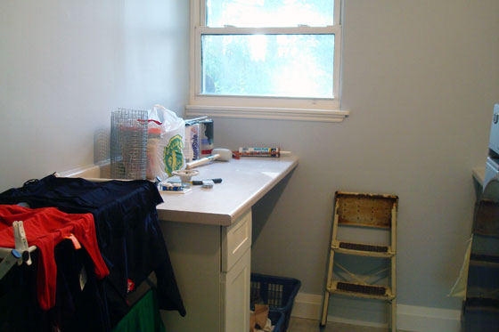 Laundry room in progress