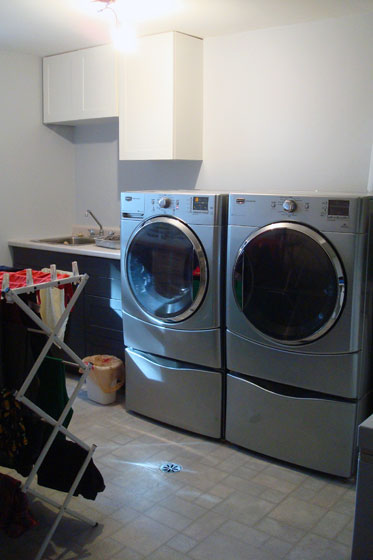 Laundry room in progress