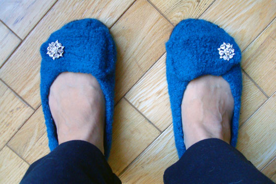 French Press Felted Slippers