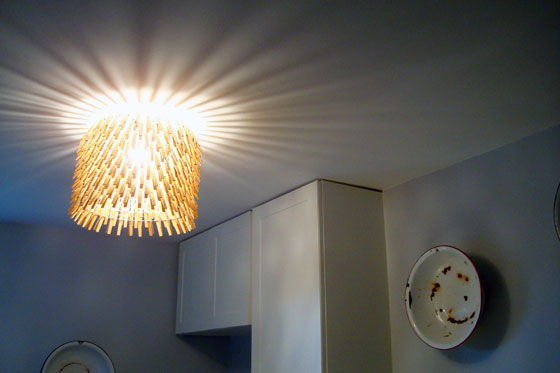 Clothespin light fixture