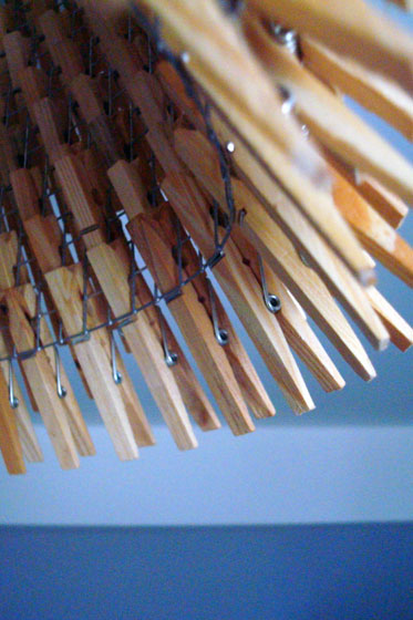 Clothespin light fixture