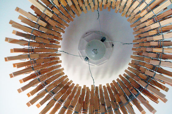 Clothespin light fixture