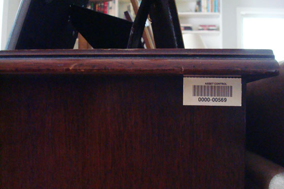 Asset control sticker