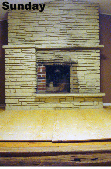 Fireplace demo and rebuilding