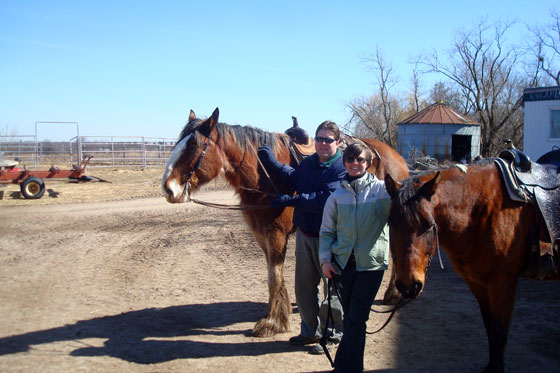 Matt and me with our horses