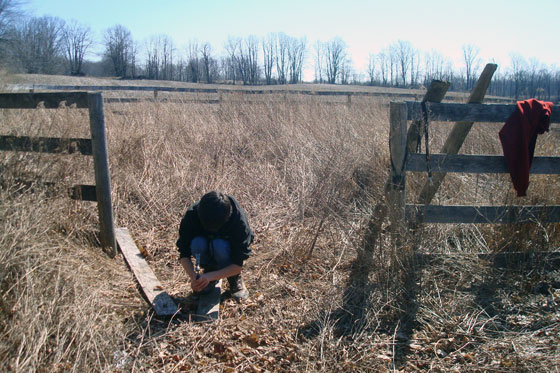 Opening for new garden gate